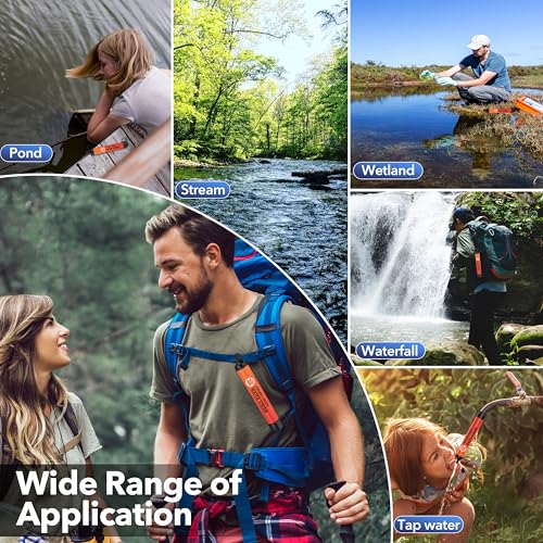 Image of Water Filter Straw 20 Pack - Outdoor Camping & Hiking Survival Gear Kit for Family Use, Ultra-Light Personal Filter Straws for Backpacking,Camping, Bug-Out Bags and Emergency Preparedness