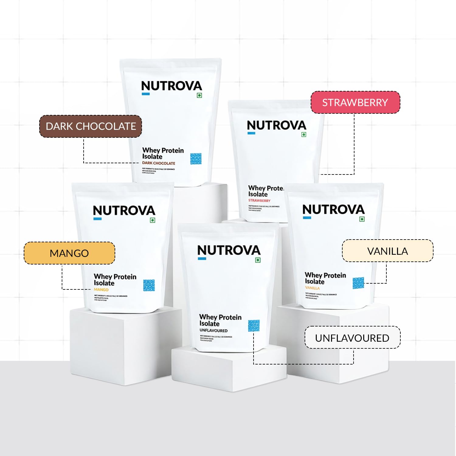 Nutrova Whey Protein Isolate Dark Chocolate 120g | 24g Protein per Serving | 5.5g BCAAs | Low Lactose, Easy to Digest | Supports Muscle Recovery | 4 Sachets. — Amazon image 8