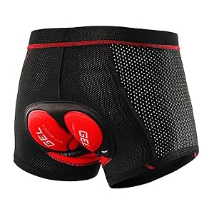Towintec Short de Cyclisme pour Homme Caleçon avec élastique 9D Gel Rembourré Séchage Rapid Respirant Cuissard sous-vêtement de Vélo é Coussinet de Siège Résistant aux Chocs Pantalon VTT Cycliste