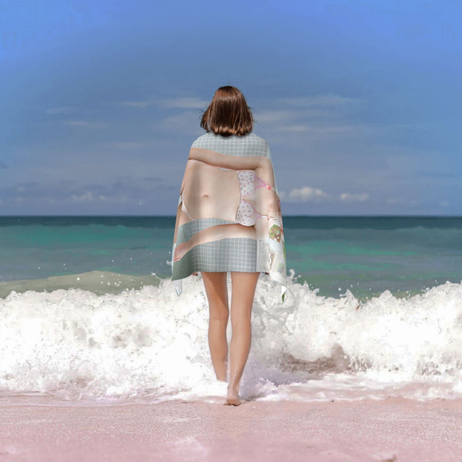 Amazon.co.jp: 黒宮れい バスタオルビーチタオル速乾性タオル大型超