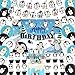 Penguin Birthday Party Supplies Cute Penguin Party Decorations Include HAPPY BIRTHDAY Banner Balloons Cake Topper Cupcake Toppers Spirals Background Cartoon Penguin Birthday Party Decoration