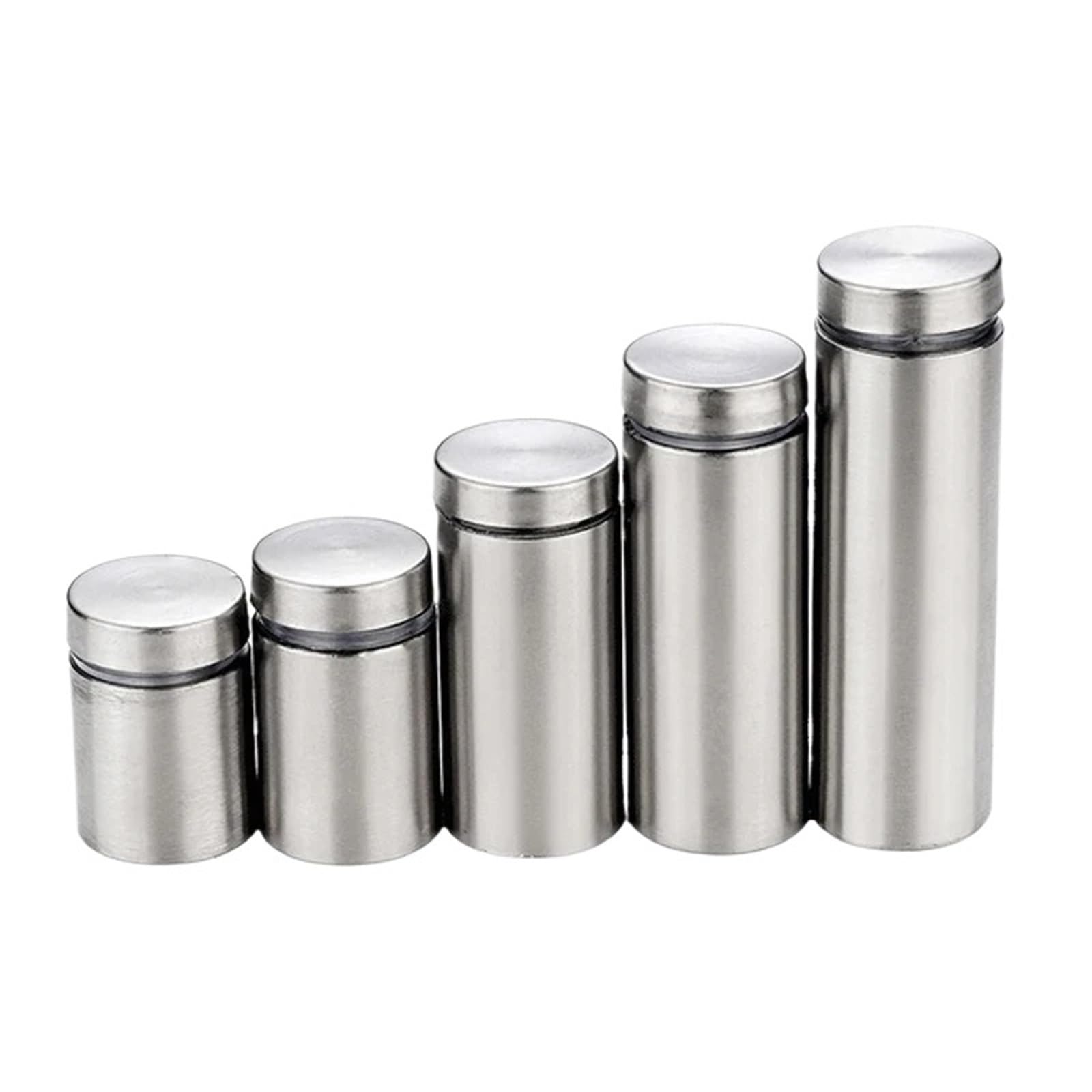 Tornillo de fijación para vidrio, Tornillos separadores Soporte acrílico de vidrio acero inoxidable 24 piezas D12/16/19 mm x 20-100(D16x50mm)