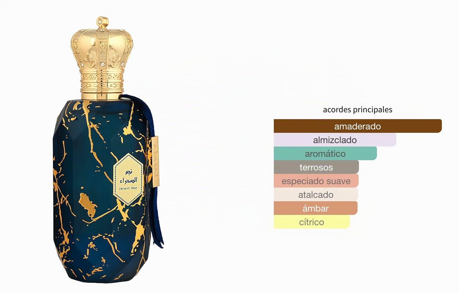 Armaf Eter Desert Star Eau de Parfum 100ml, Perfume Árabe Unisex de Larga Duración, Incluye Atomizador Recargable, Fragancia Amaderada Aromática con Vetiver, Cachemira y Almizcle Blanco (Desert Star)