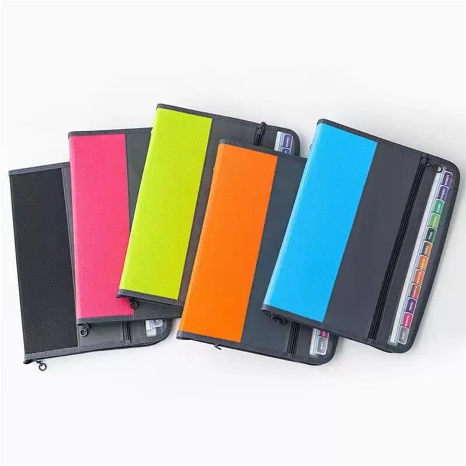 Porta Documenti Accordion File Folder Organizer | 13-Pocket Expanding File with Zipper and Pencil Pouch, for School Office(Black)