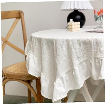 table cloth kitchen rectangle tablecloth vintage white wavy side tablecloth tool mat