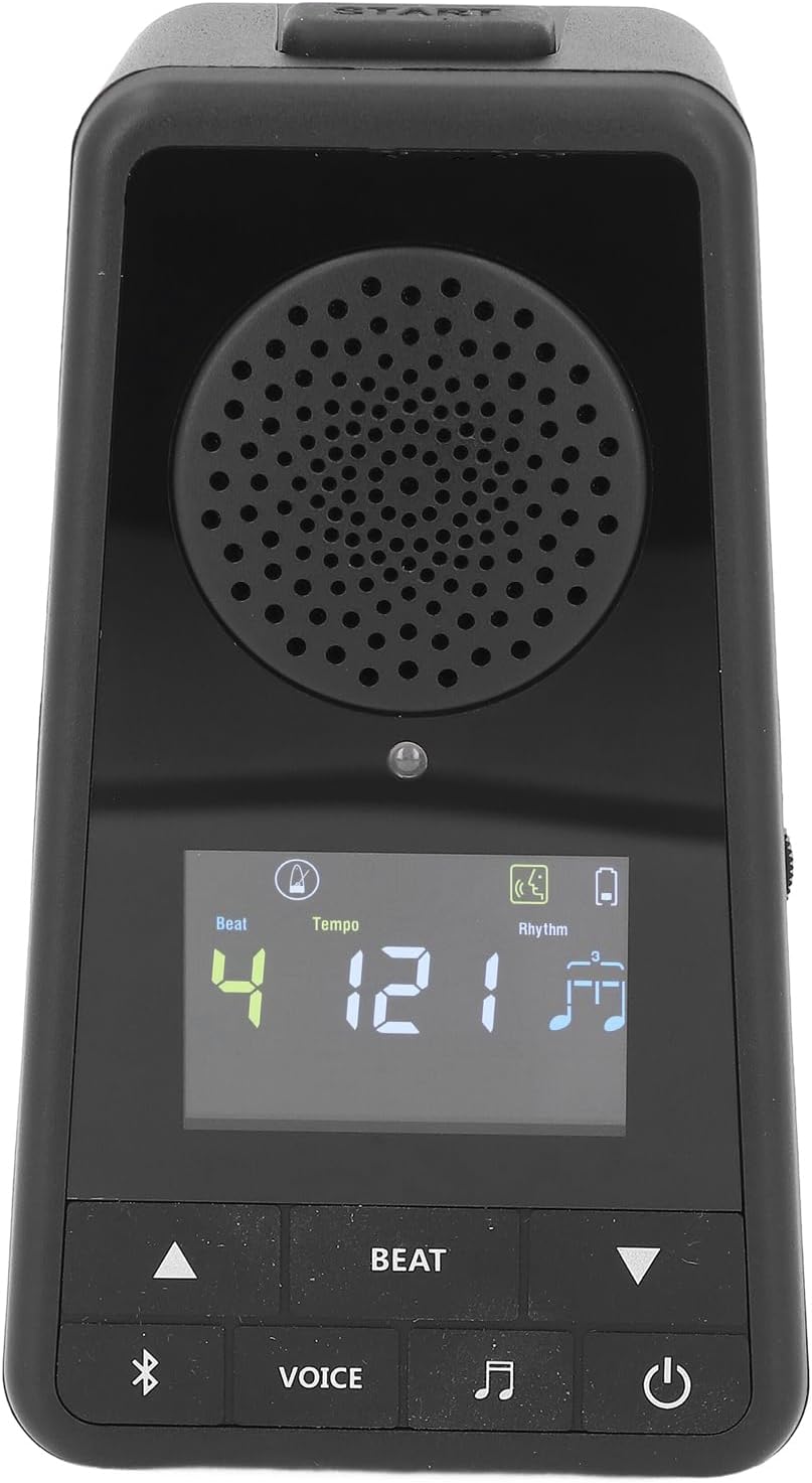 Electronic Metronome,Portable ABS Rechargeable Digital Metronome Bluetooth Speaker Mixer Universal for Guitar Piano Drum
