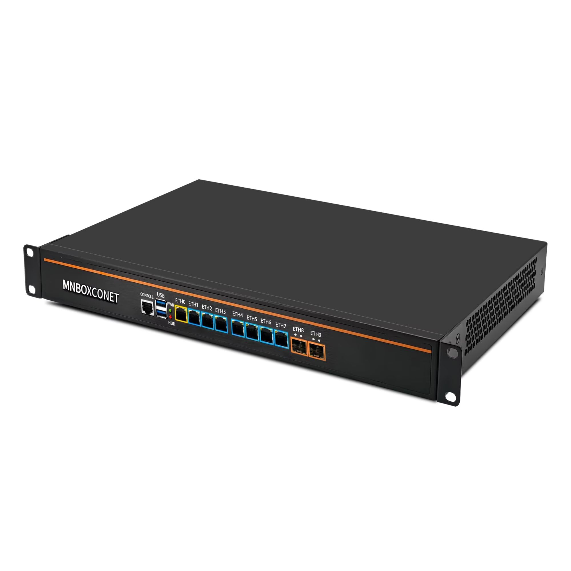 1U Firewall Appliance Rackmount Core i5 4300M,2 x 10GB SPF+ LAN, 8 i226-V 2.5GbE Port, DDR3L 16GB RAM 256GB SSD, 19" Z87 Network Firewall Hardware Server PC, OPNSense, AES-NI