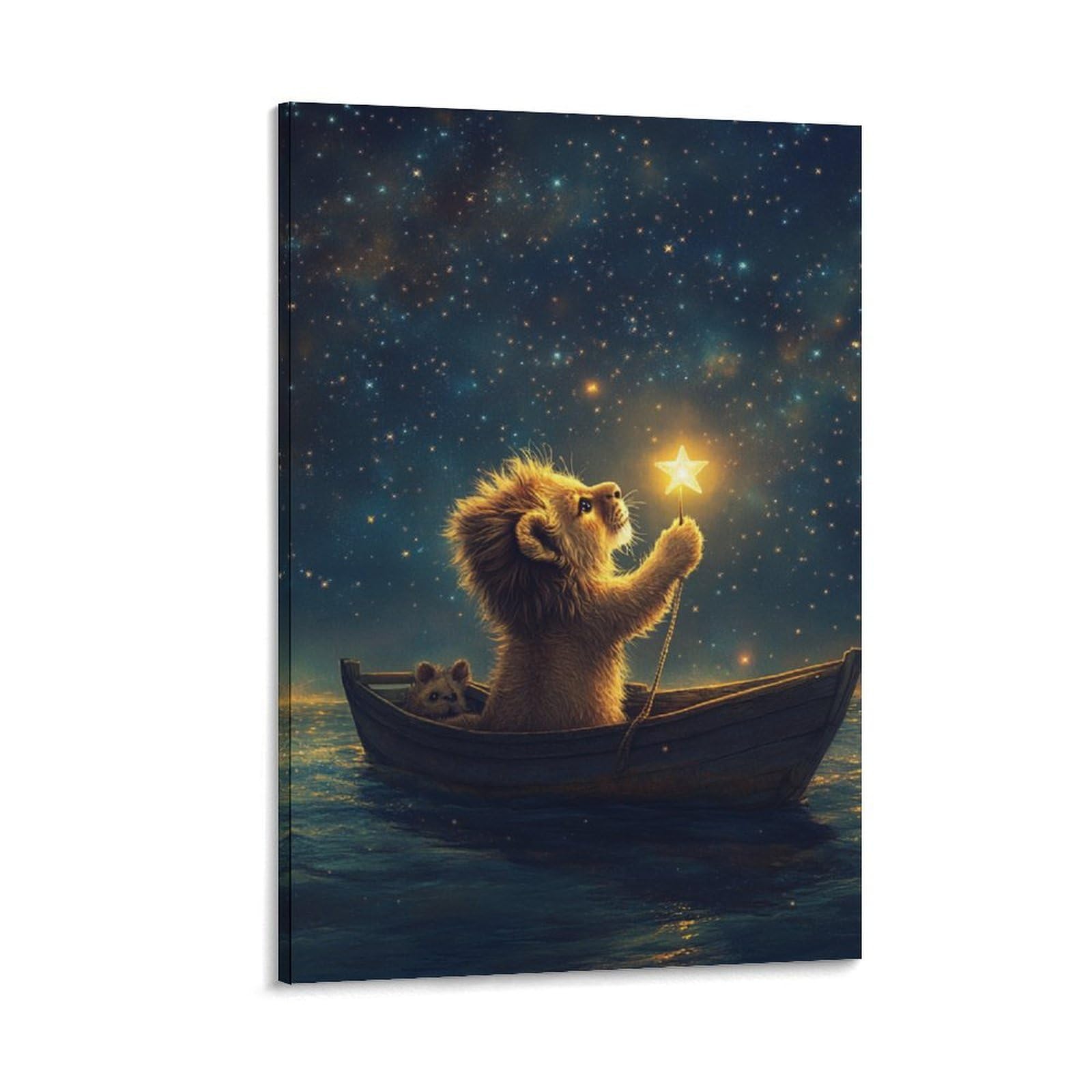 GAOYUCHUN Lion on Board Canvas for Home Decor Wall Art for Home Decor Wall Decor Paintings Pictures Artwork Print Home Decor 16x24inch(40x60cm)