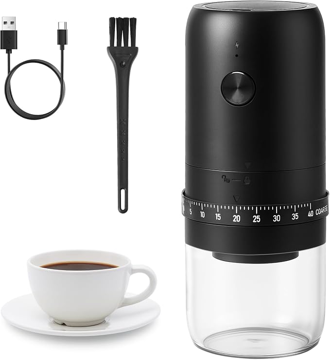 Portable Electric Burr Coffee Grinder