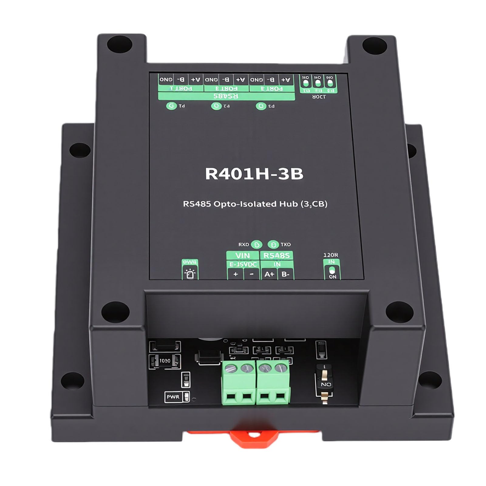 485 Opto Isolated Hub with Power Isolation Features | Connessioni stabili, Terminazione configurabile, Supporta 32 nodi, Trasmissione half duplex