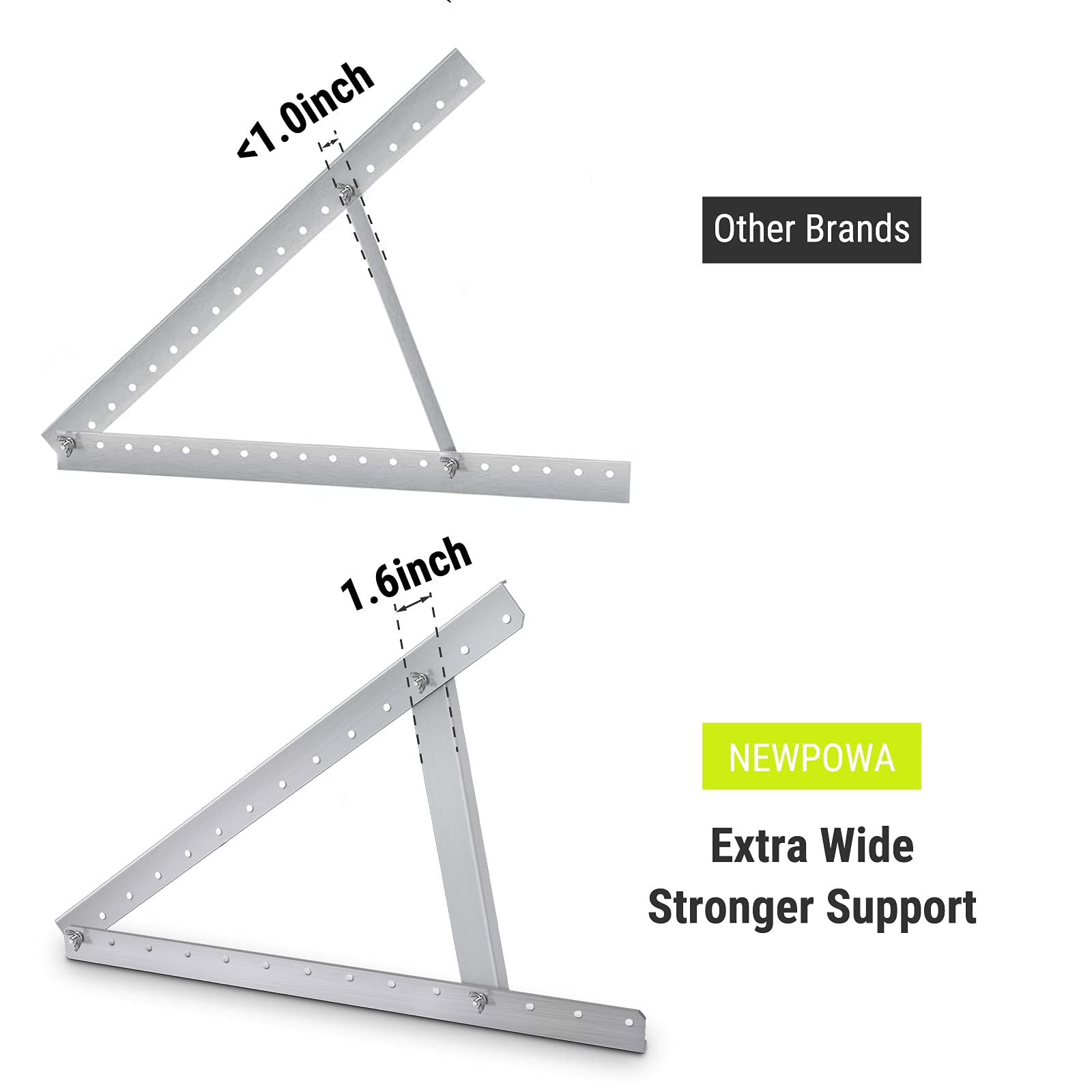 Snapklik.com : Newpowa Adjustable Solar Panel Tilt Mount Brackets Kit ...