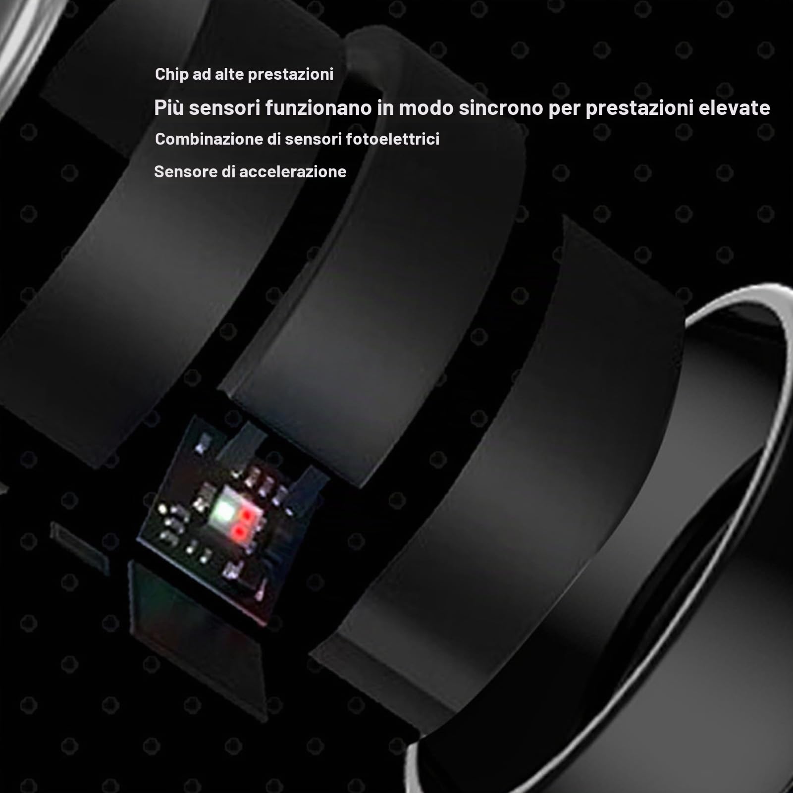 Anello di Salute Intelligente, Monitoraggio Fitness Sonno e Frequenza Cardiaca, Impermeabile IP68, per Uomo e Donna