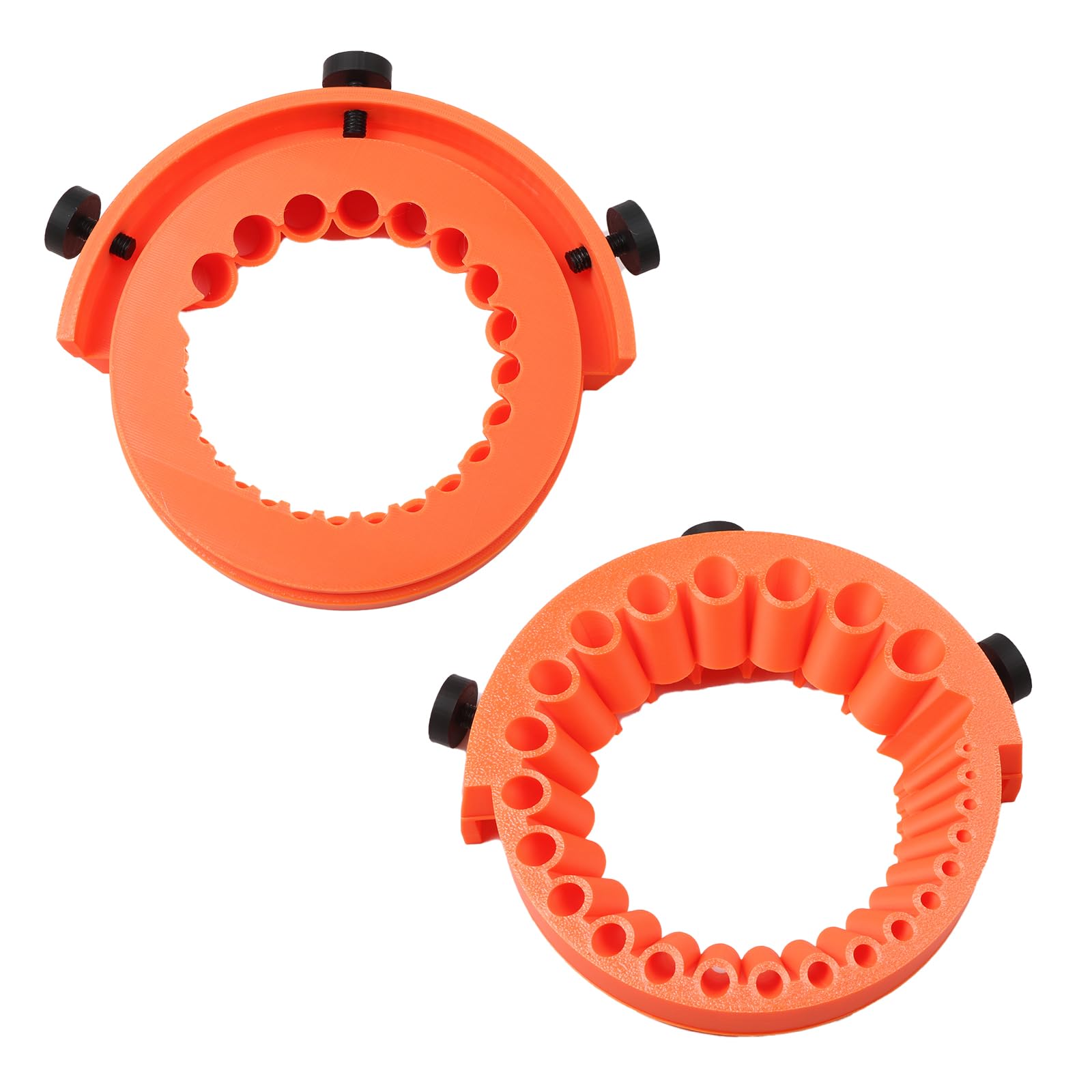 Herramienta afiladora de brocas para amoladoras angulares, compatible con 125 mm, afilador de brocas de mano para todas las brocas, brocas de 2 a 13 mm, color naranja