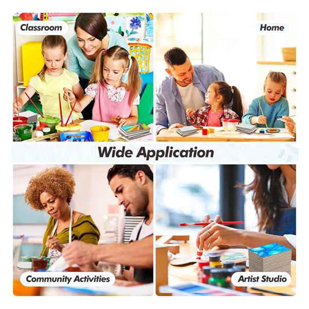 25 pezzi magnetici per pittura, mini lavagne magnetiche, vuote per pittura, arte, regalo, decorazione fai da te