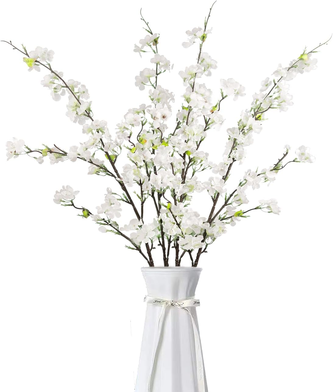Amazon.com: WEISPARK Artificial Flowers, 2pcs Fake Cherry Blossom ...