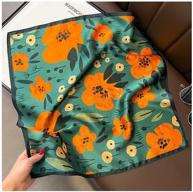 MEISEE Mulberry Silk Scarfs Women Small Square Scarf 21" x 21" Breathable Lightweight Neckerchief Headscarf - Image 7