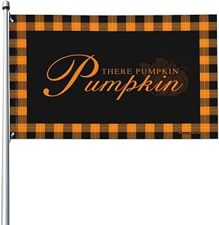 Mancave Accessories Men Hey There Pumpkin Flag Garden Flag Stand Tiki Bar For Outside Patio(30X45CM)