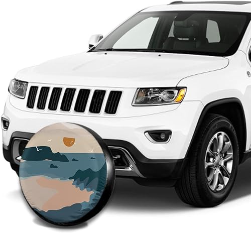 Miniatura 4 de Cubierta de rueda de repuesto para neumáticos de playa cubierta de neumático de repuesto para remolque RV SUV camión cámper accesorios de viaje 15