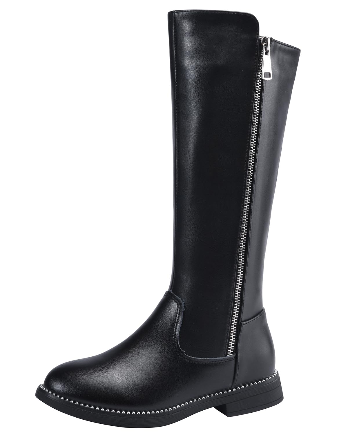 AtalskeGirls Side Zipper Knee High Boot Fleece Lined Winter Warm Riding Boots(Toddler/Little Kid/Big Kid)