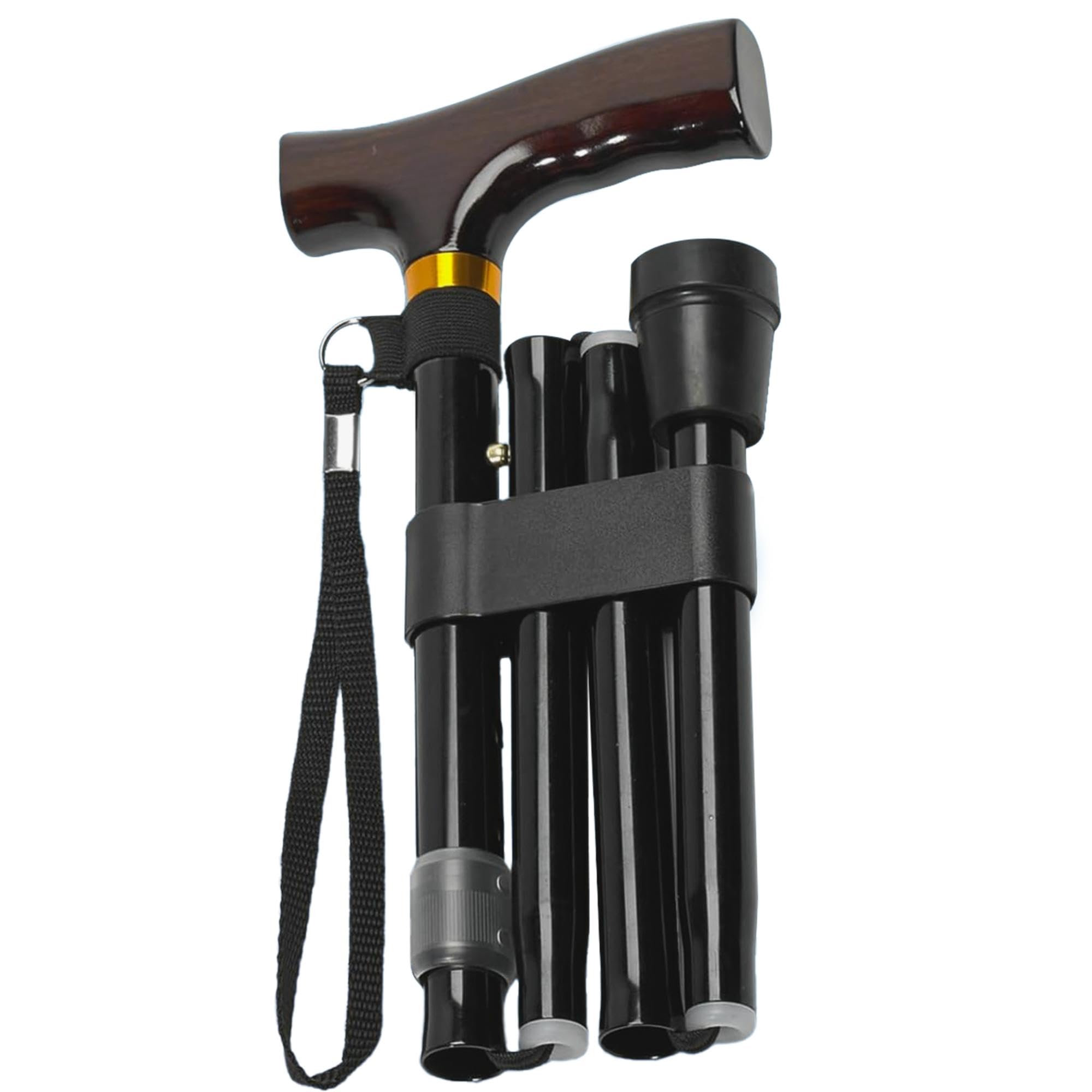 Patterson-Medical Days Adjustable Folding Walking Stick, Lightweight Height Adjustable Walking Stick, Portable Cane With Ergonomic Handle, Non-Slip Base, 740-835...