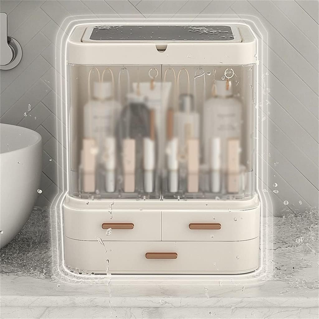 FMURY Shelf Desktop Handheld Cosmetic Organizer Drawer Dustproof Shelf Desktop Skin Care Organizer Lipstick Storage