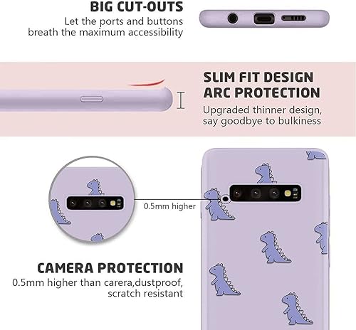Miniatura 3 de Pnakqil 2 fundas de silicona compatibles con Samsung Galaxy S21 Ultra 5G, funda protectora de TPU con estampado de dinosaurio de moda, funda delgada