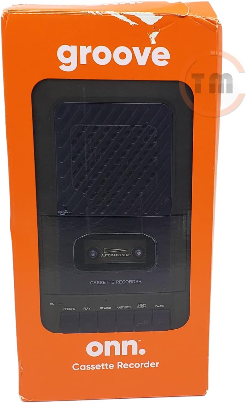 Onn Groove Cassette Recorder with Built-in & External Microphones (100008728)™