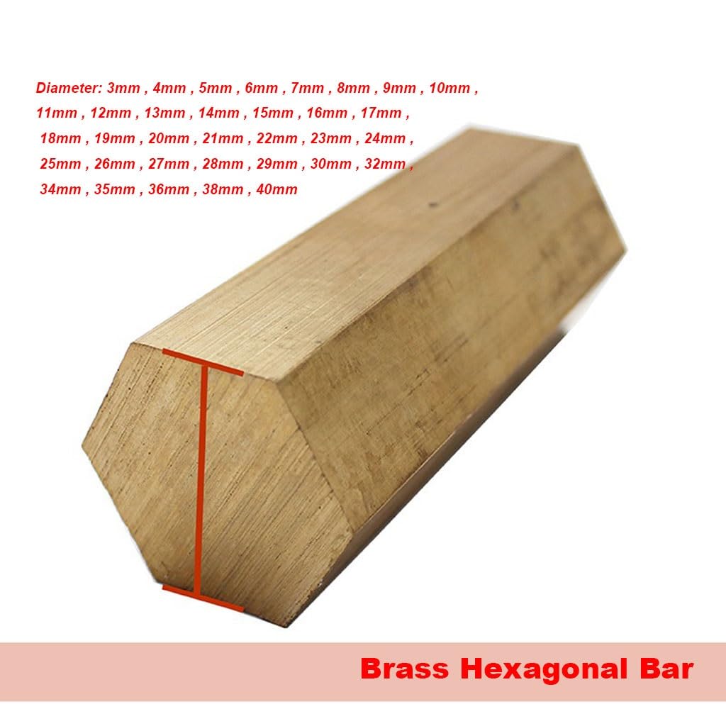 Barra Esagonale In Ottone, Aste Esagonali In Metallo Solido Da 3 Mm-20 Mm, 1 Pz(12mm)