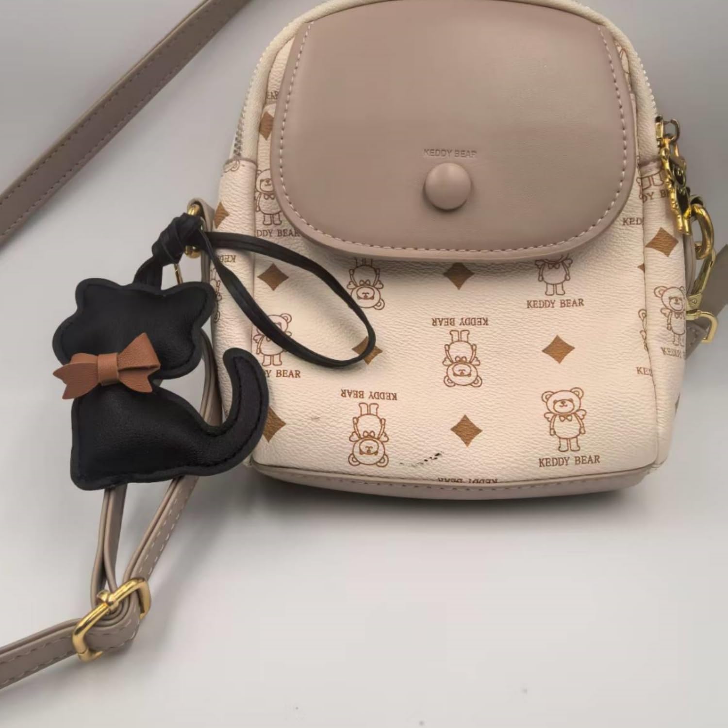 Leather Bag Charms for Handbags,Black Cat Purse Cool Charm Bag Pendant, Funny Gifts - Image 4