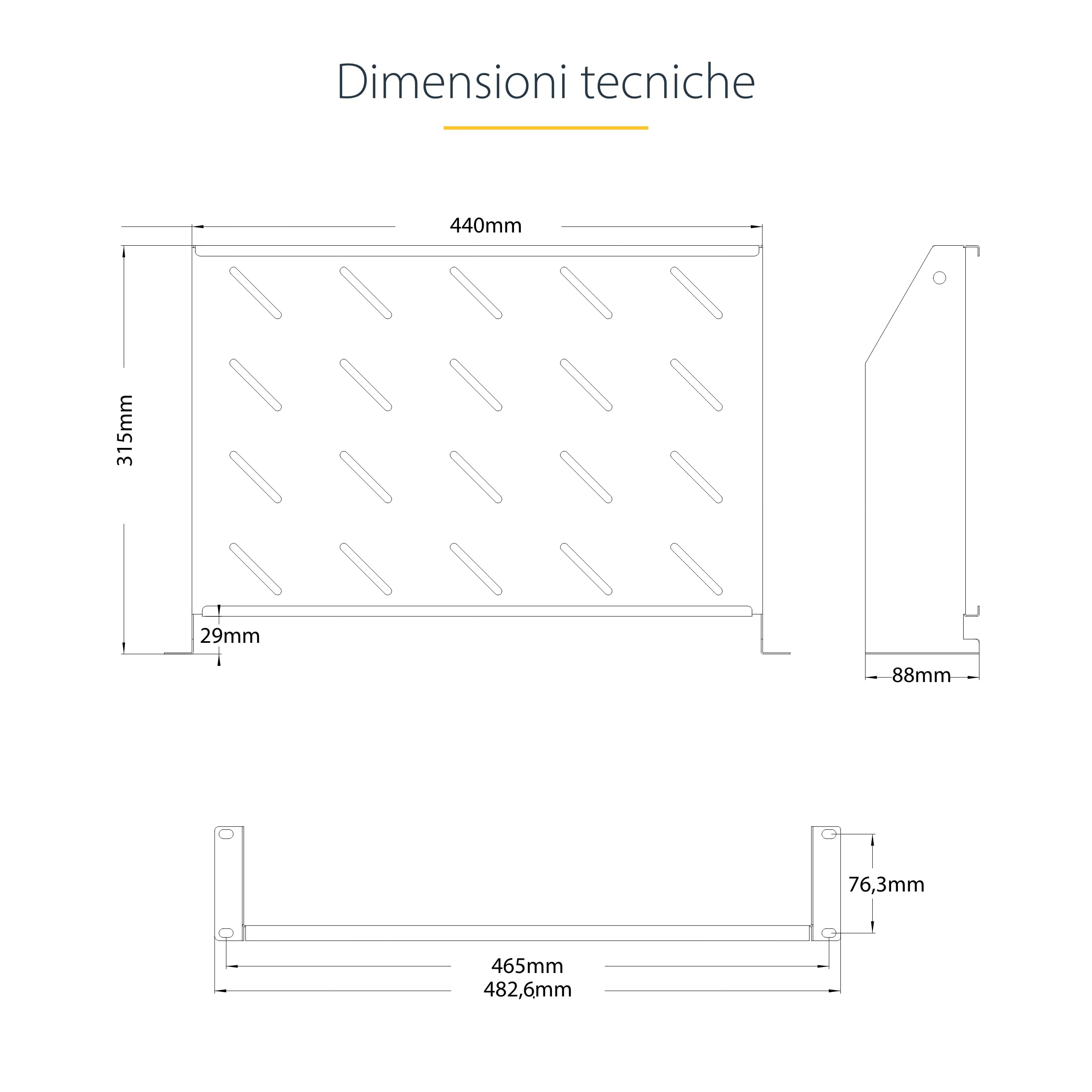 StarTech.com Ripiano Rack 19" 2U Ventilato, Mensola a sbalzo per Armadio Rack; portata 11,3kg, profondità di montaggio 31,5cm