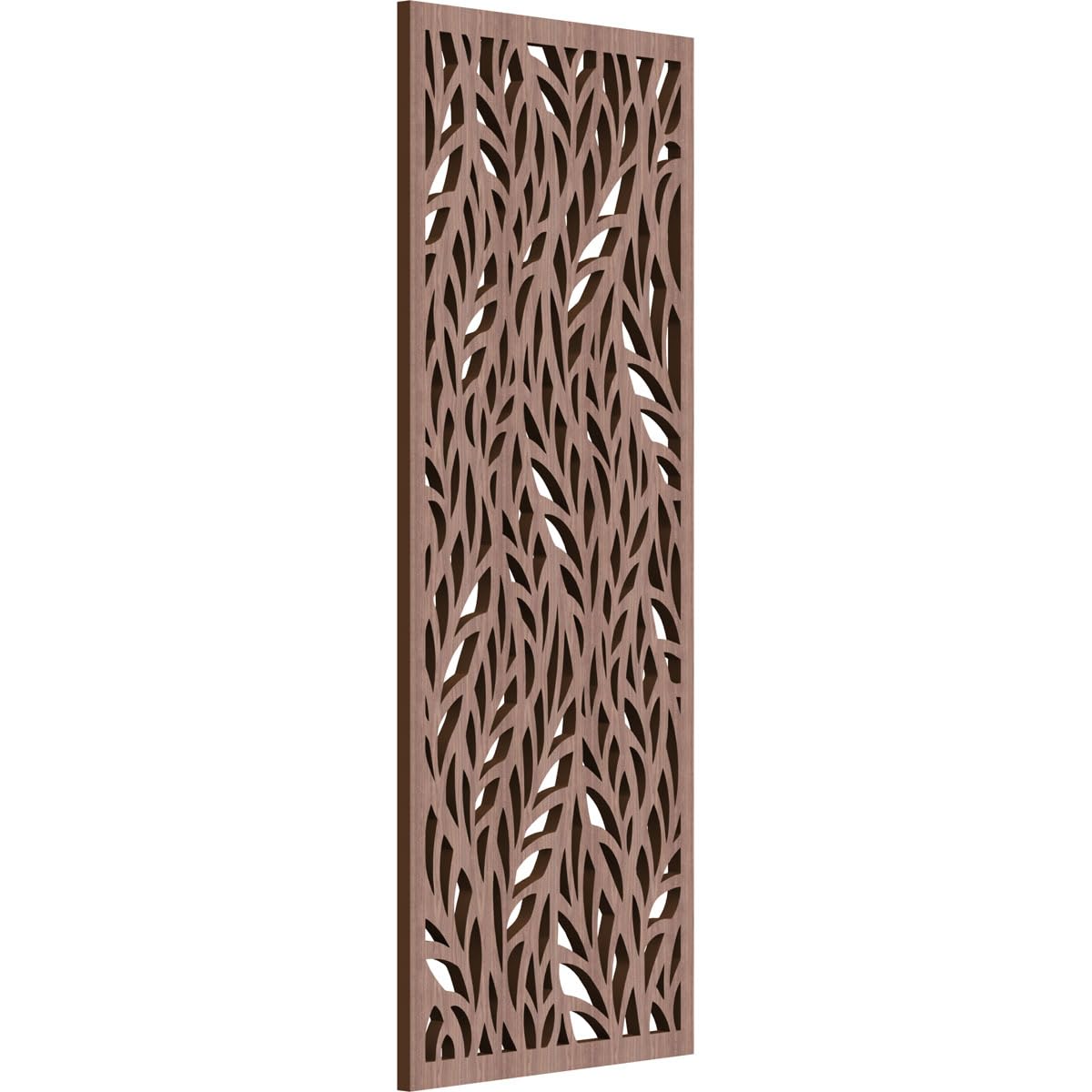 Ortonville Decorative Pierced Fretwork Wood Wall Panels, 11 3/8"W x 29 3/8"H x 3/8"T, Walnut