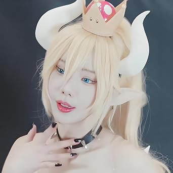 Bowsette Cosplay Horns Albedo Cosplay Hair Clip Gragon Horns Headwear