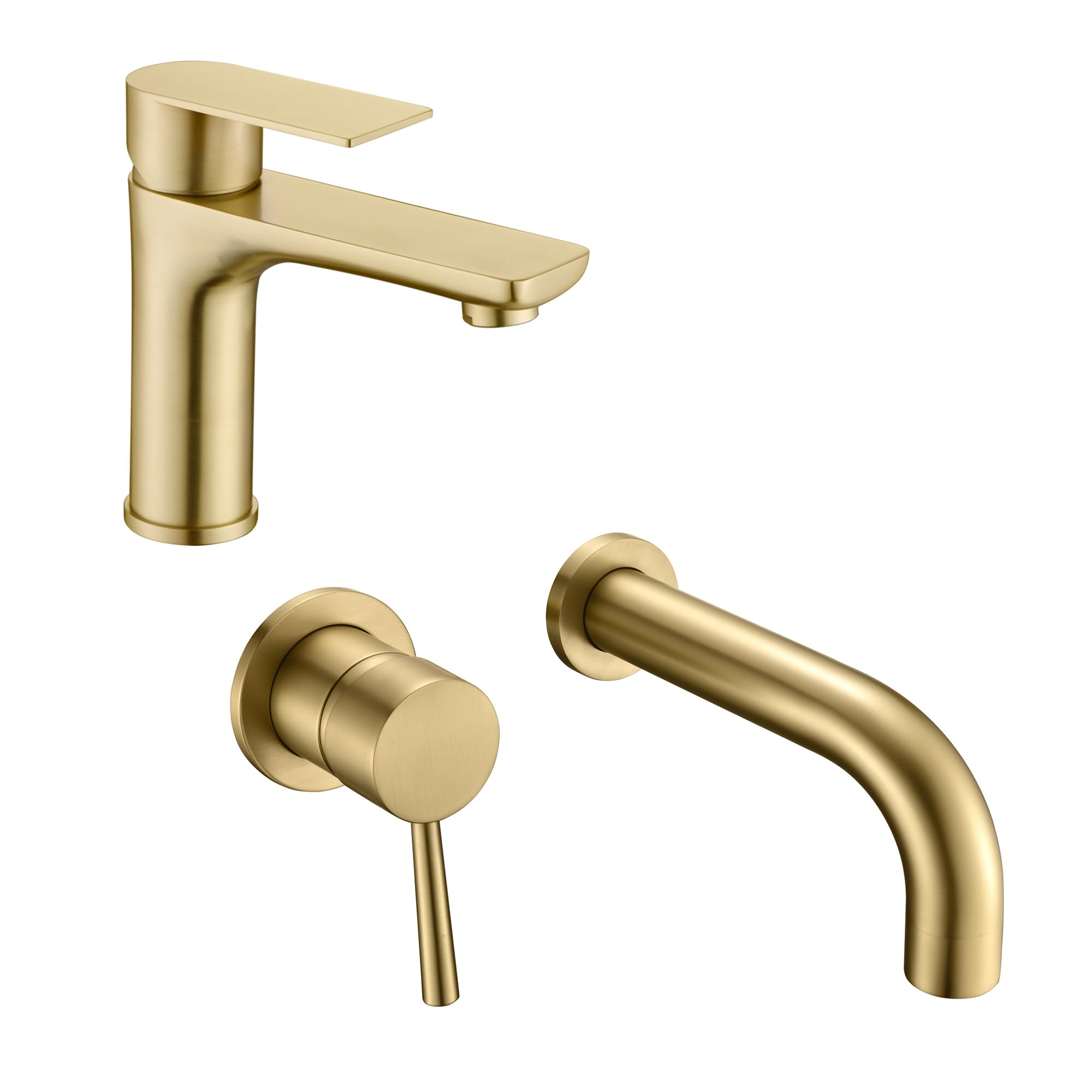 Nfusrxmbk Bathroom Sink Faucet S1425-Bg+Left-Handed Wall Mount Tub Faucet S2149bgi-Sl