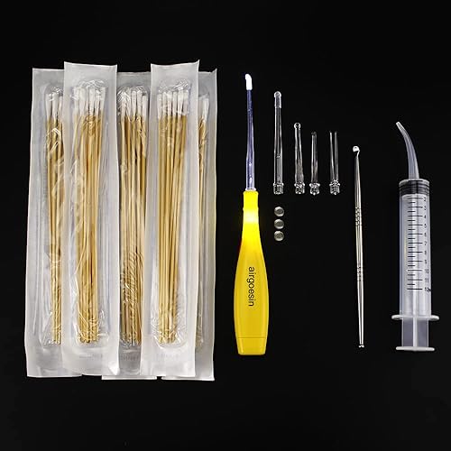 Miniatura 8 de Airgoesin Removedor de piedras amígdalas, herramienta de eliminación de piedras amígdalas de acero inoxidable, kit largo de exorcismo de