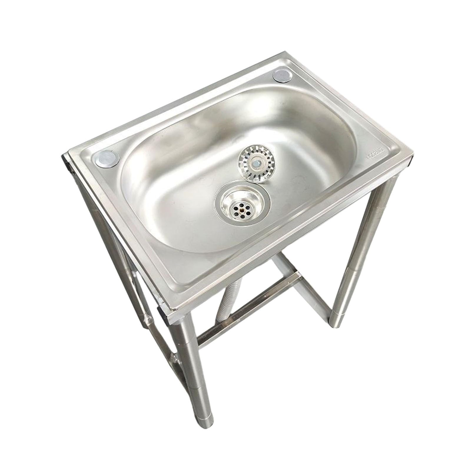 Fregadero individual de acero inoxidable con patas para cocina pequeña