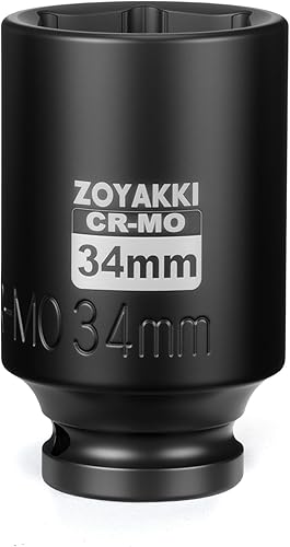 Miniatura 263 de Enchufe de impacto de 6 PT de 1/2" x 0.827 in de profundidad, CR-MO, 1/2 pulgada de accionamiento de 6 puntos para una fácil extracción