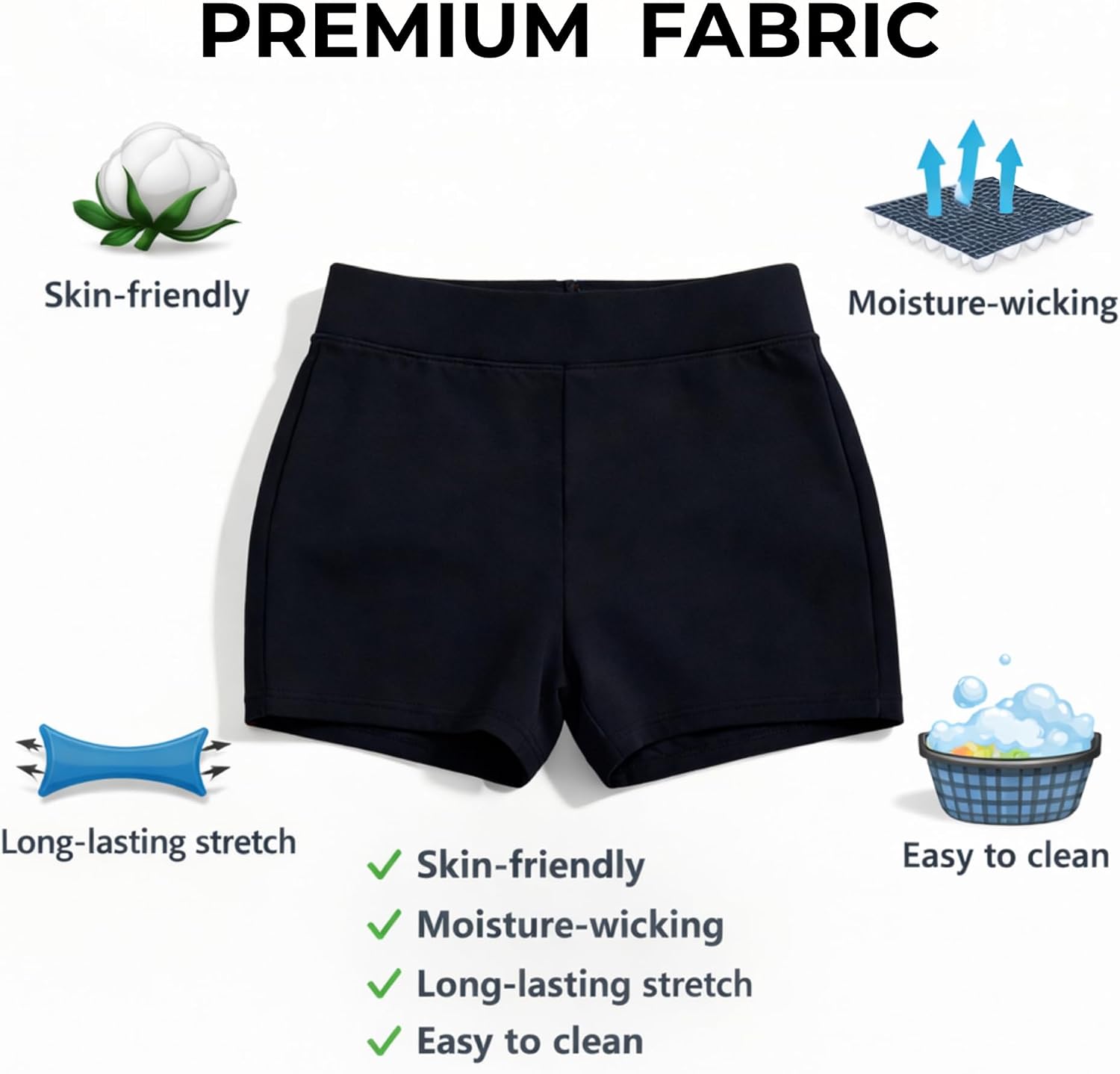 Danzcue Girls Dance Shorts Athletic Biker Shorts Gymnastics Shorts for Girls