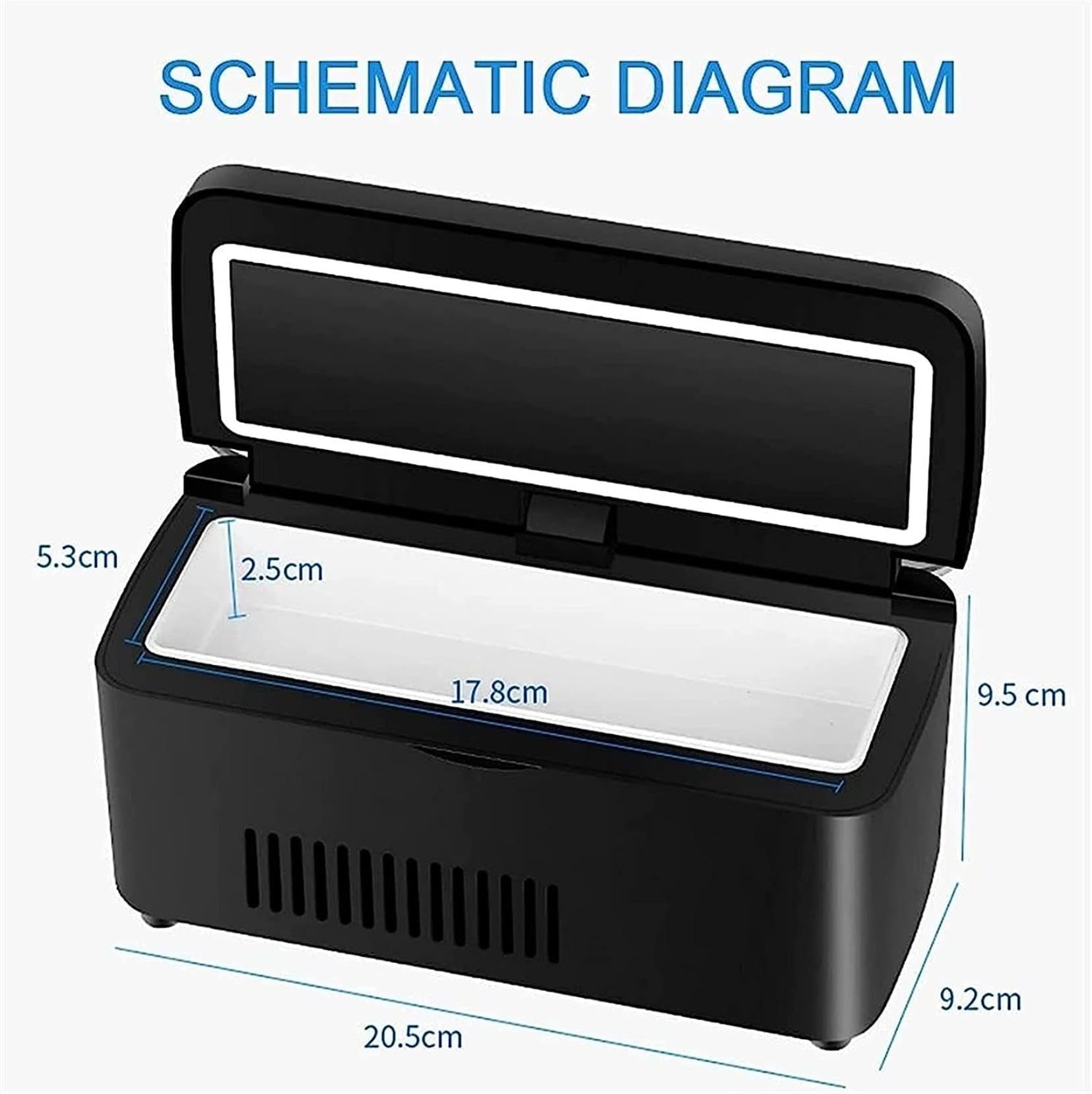 XENITE Glacière à insuline de Voyage, réfrigérateur à médicaments et Refroidisseur à insuline for Voiture, Maison, Plusieurs Modes de Charge