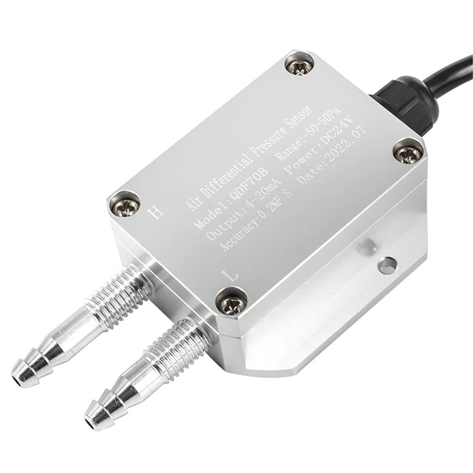 Transductor de presión microdiferencial de 0-3Kpa a RS485 0-50Kpa a 4-20mA 0-10V RS485 Sensor transmisor de presión de aire eólico