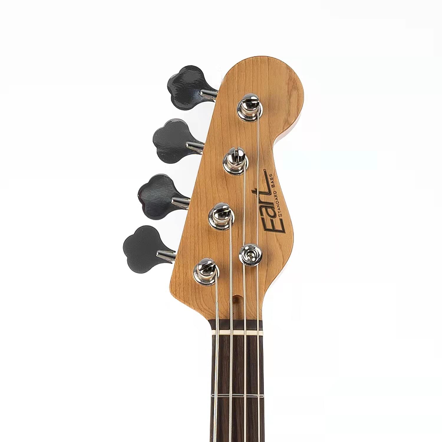 EART Guitarras B100 Asado Cuello de arce Palisandro Diapasón Cuerpo de caoba Trastes Acero Inoxidable Estilo Jazz Estándar 4 Cuerdas Jugador Bajo Eléctrico