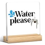 Funny Please Water Acrylic Sign Home Office Desk Decor Desk Accessories Gardening Gifts for Women Men Plant Lover Gifts for Women Coworkers Friends Garden Gifts for Plant Lovers