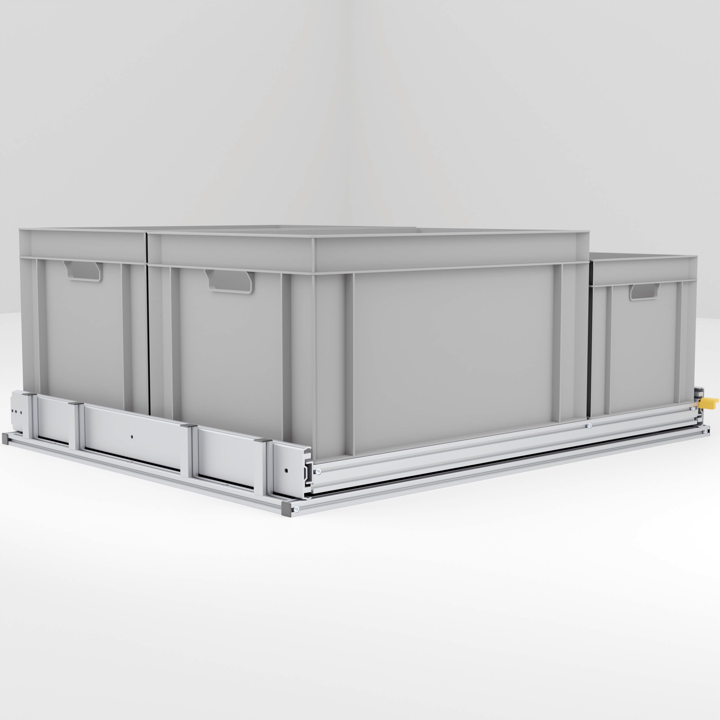 Ausbau von Kastenwagen mit Schwerlastauszug 220kg, Heckauszug, 80cm Tief, Breite nach Auswahl (Breite: 90cm)