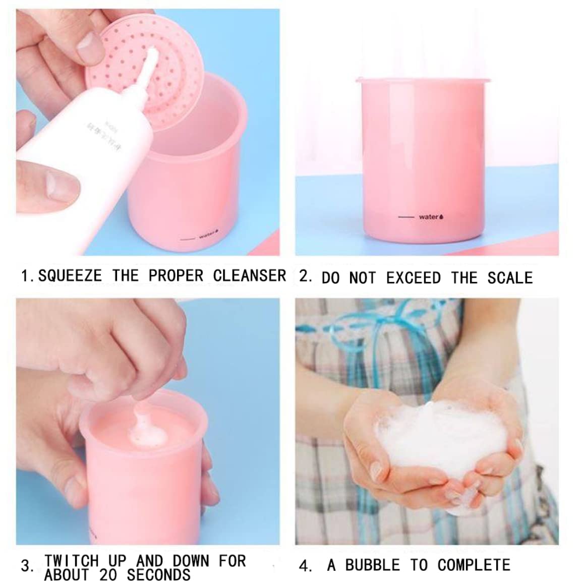 Rich Face Cleanser Foamer Makeup Wash Bubble Maker Travel Household Foam Maker Cup