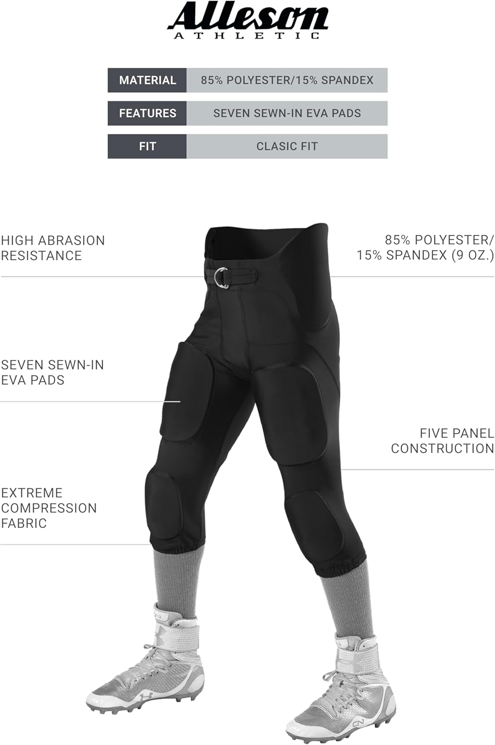 Alleson Athletic Adult Integrated Football Pant