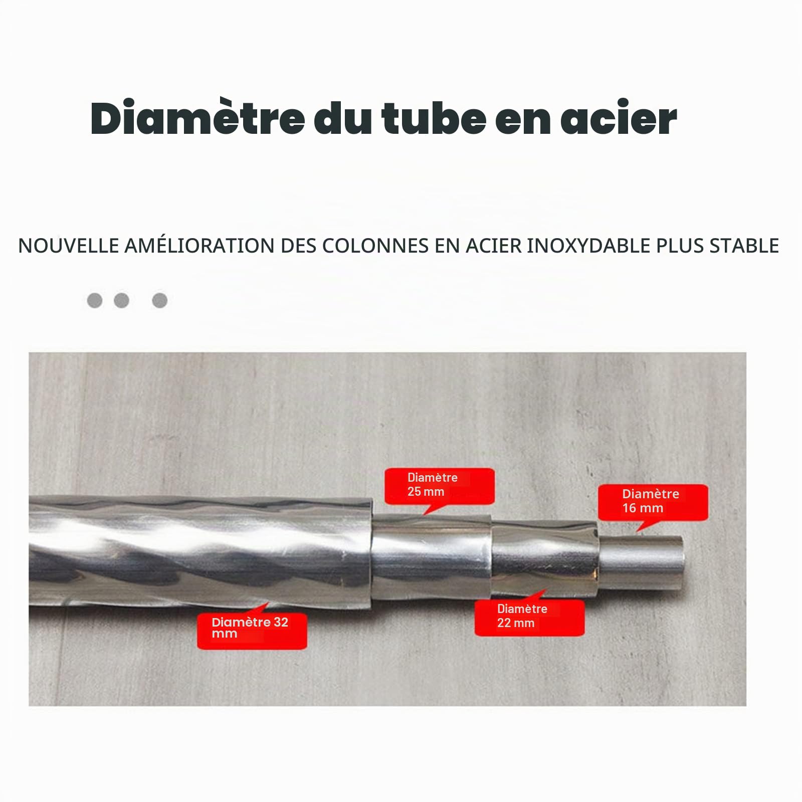 Cadre de lit à baldaquin en acier inoxydable pour lit double/complet/queen/king size – Moustiquaire incluse, cadre à quatre affiches avec support de lit