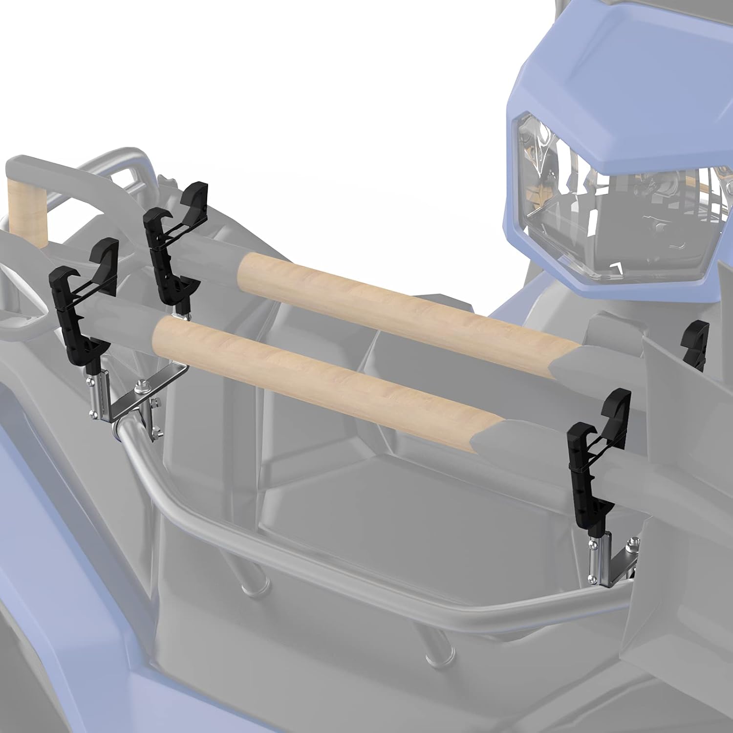 kemimoto Double Gun Mounts for ATVs, Double Bow Rack Tools Holders with Rubber Snubbers : Automotive