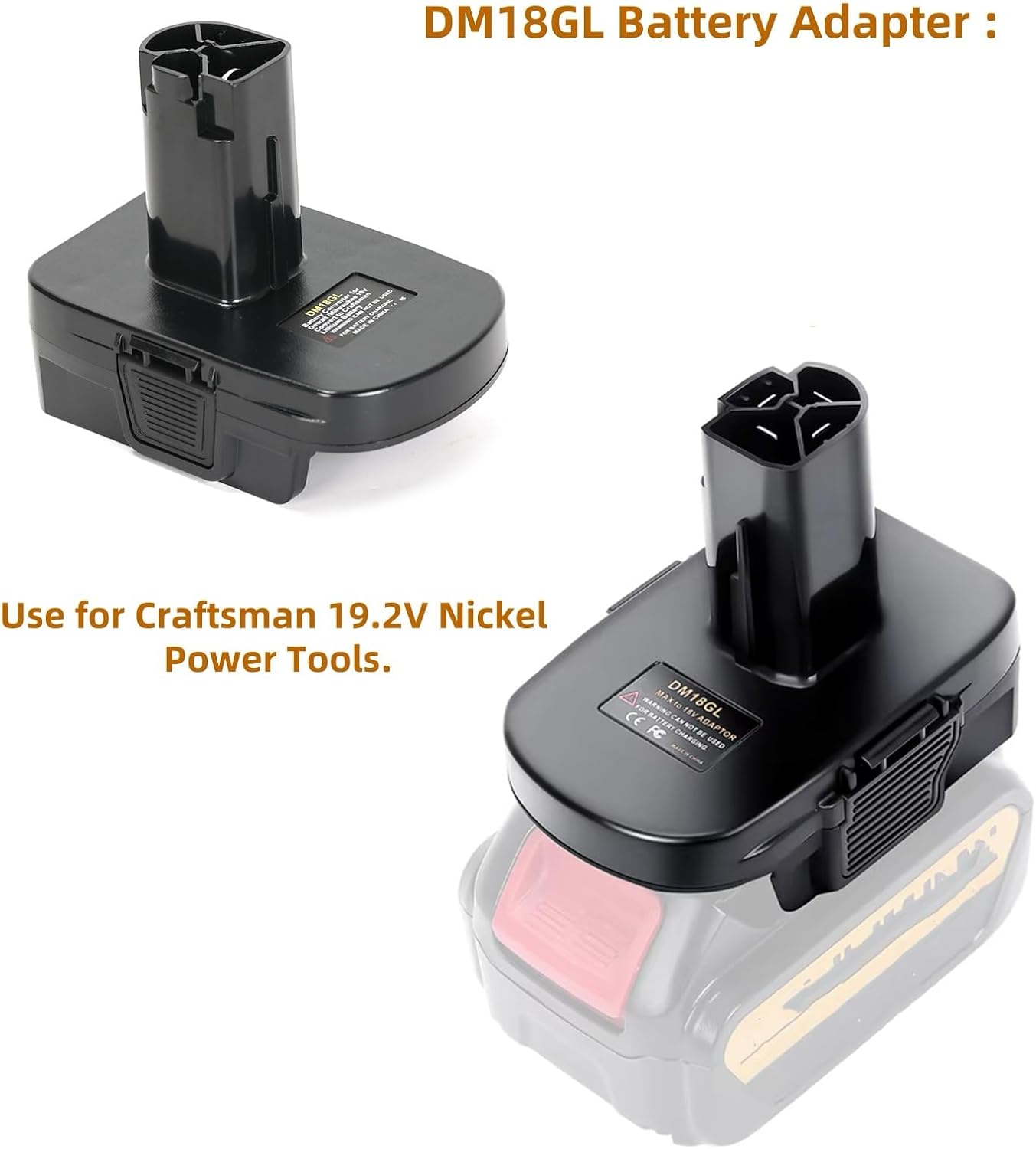 DM18GL Battery Adapter Converter with USB Portt