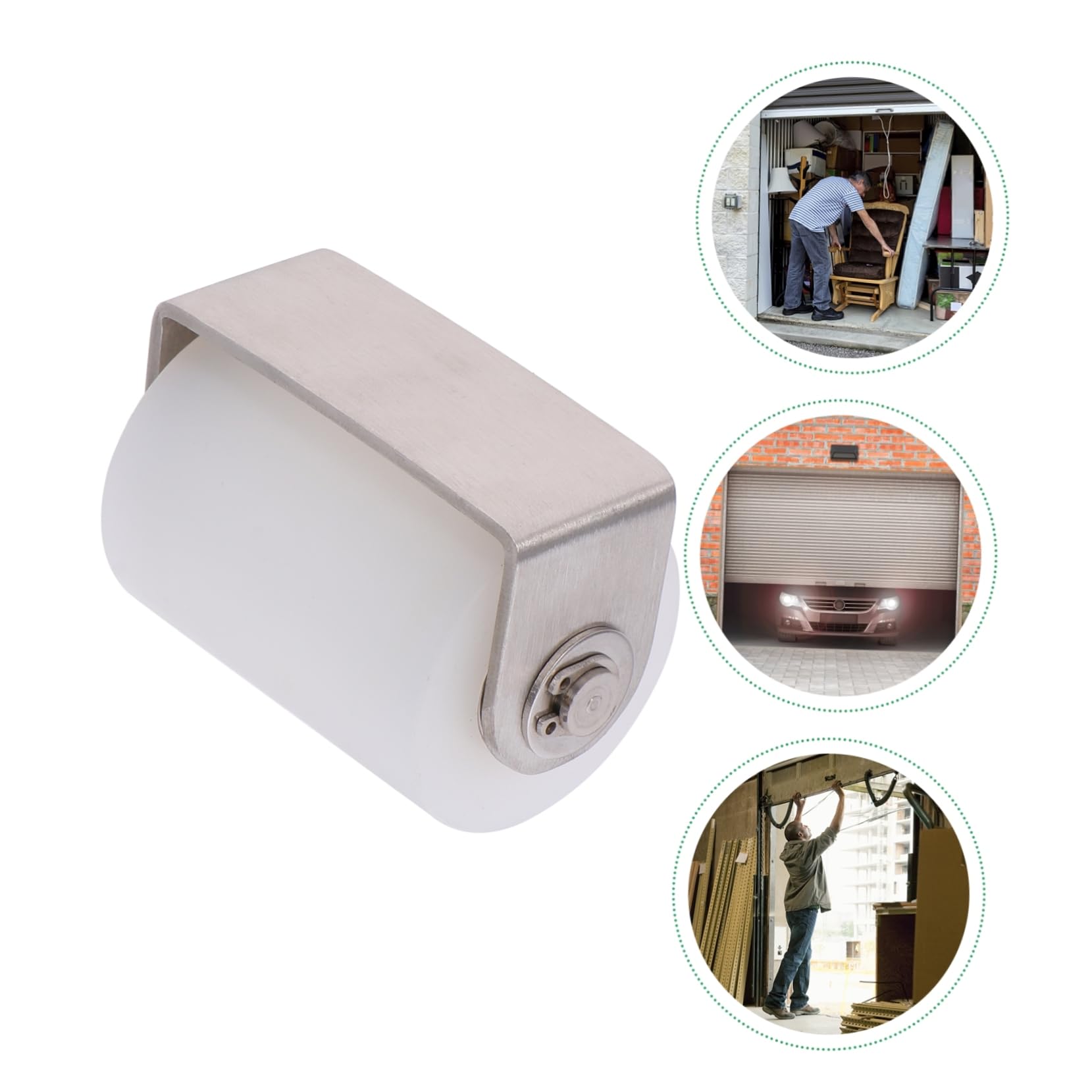 SOLUSTRE 2stücke Praktischer Edelstahl-rolltor-gleitpulley Roller Und Halterung Stabile Führung Für Seilzüge Für Bau Fitness Und Heimgebrauch