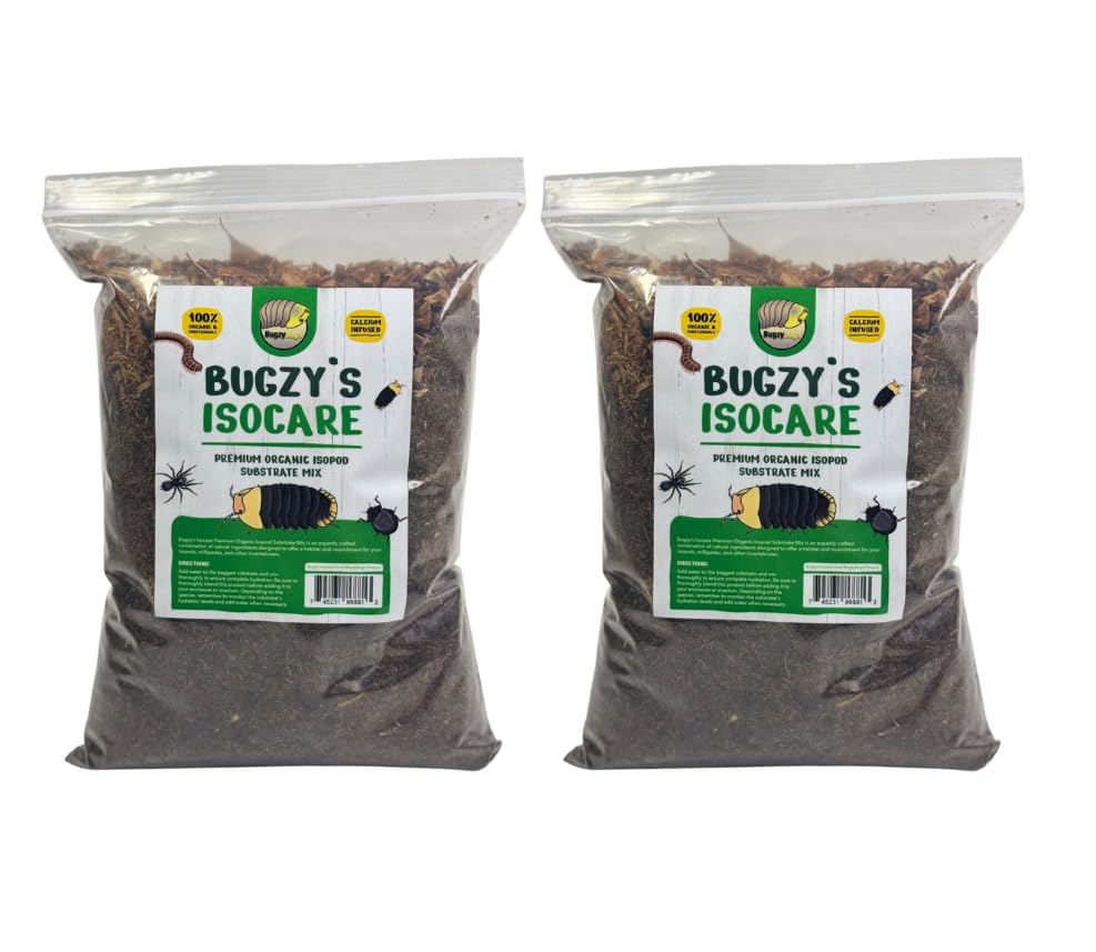 Isocare Premiun Organic Isopod Soil & Bioactive Terrarium Vivarium Substrate Mix (8 Quart)