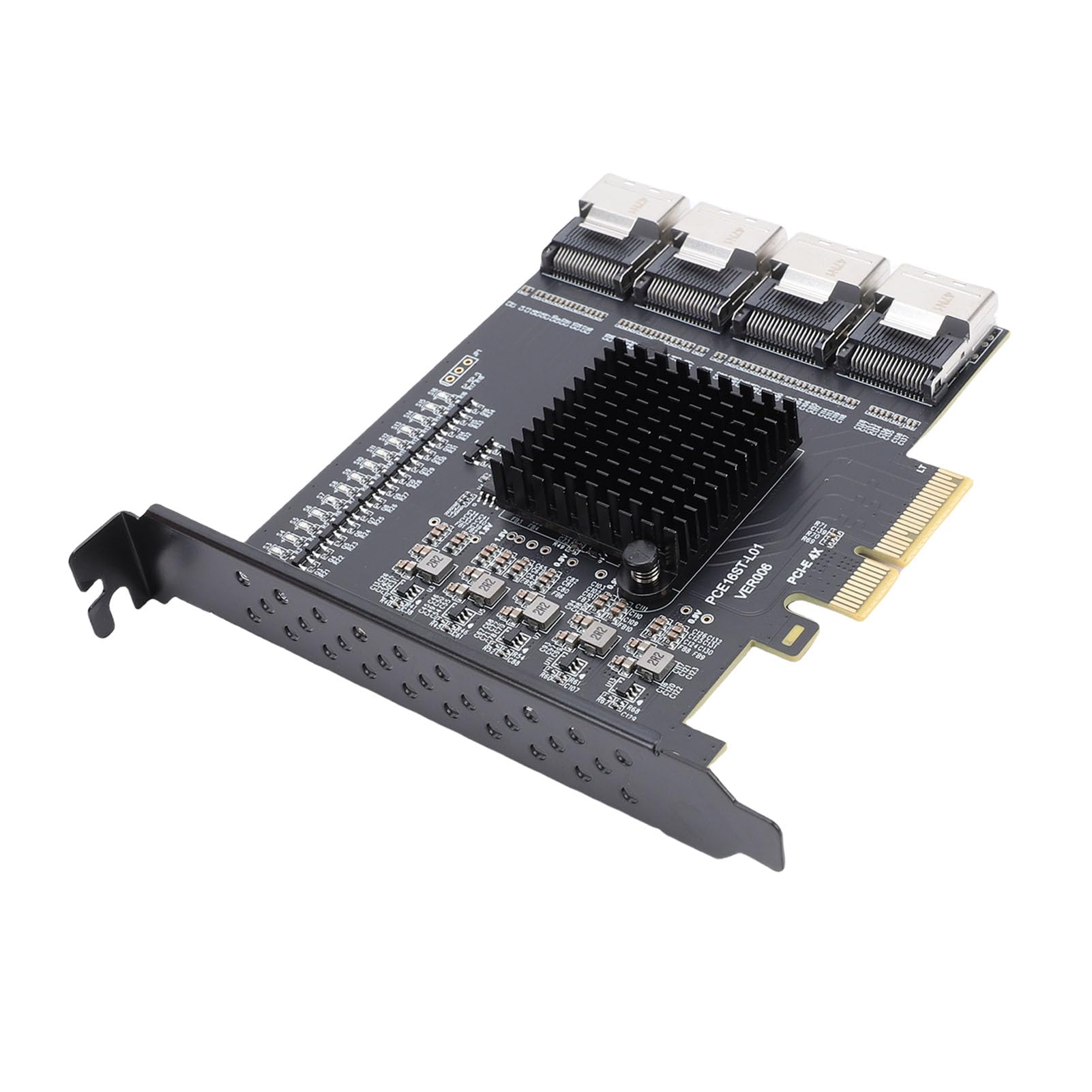 PCIe-zu-4-Port-SFF-8087-Adapter, Hot-Swap-Unterstützung, PCIe 3.0 X4-Erweiterungskarte für Server-Systeme
